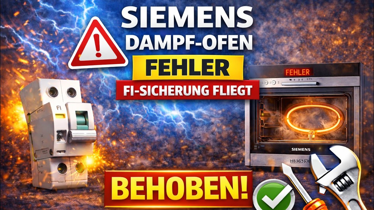 Siemens Dampfgarer/Backofen FI Sicherung fliegt heraus einfach behoben 