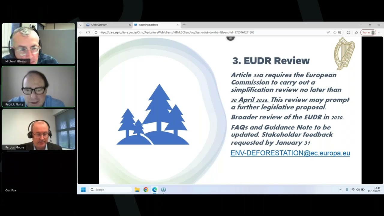 EU Deforestation Regulation Webinar 11th December 2025