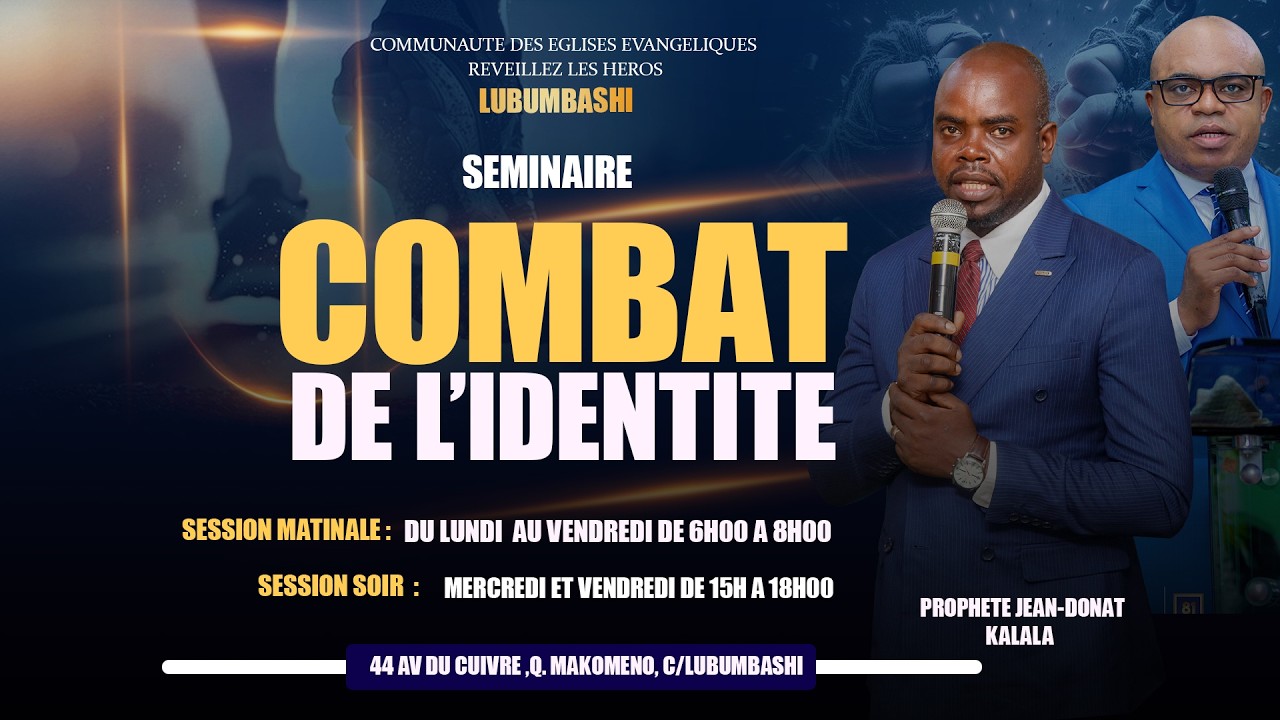 COMBAT DE L'IDENTITE :  DU MERCREDI 04/03/2026 AVEC LE PROPHETE DES NATIONS  CHRISTIAN JACOB KABAMBA