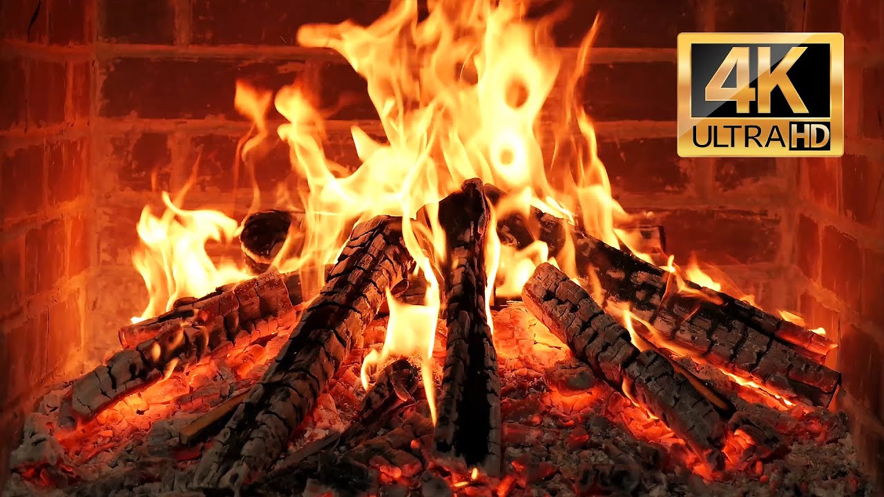 🔥Cozy Christmas Fireplace 4K. Warm Holiday Ambience & Relaxing Crackling Fire