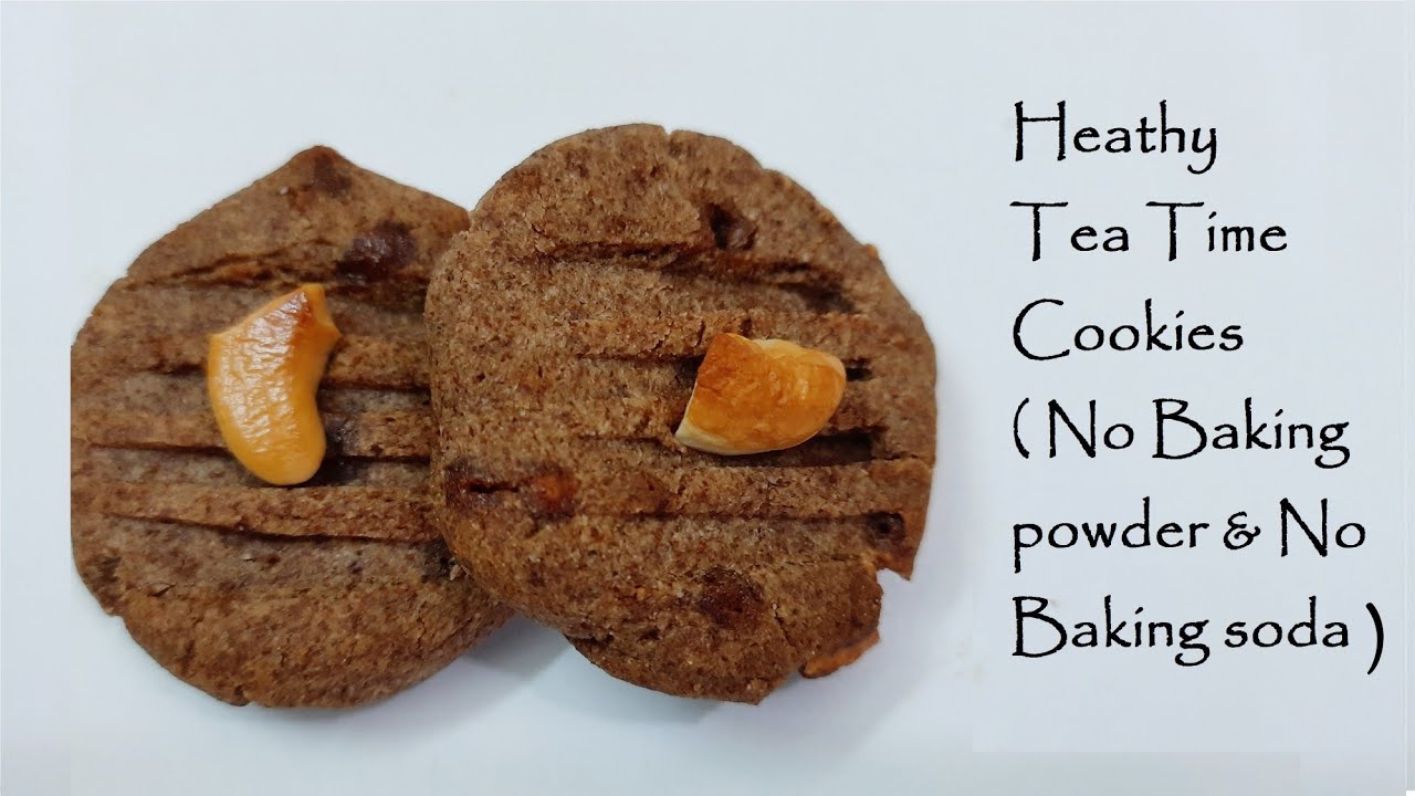 How to make Ragi Cookies without baking powder, baking soda | Healthy tea time cookies | Ragi biscut