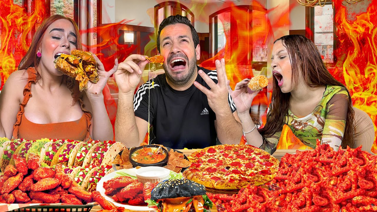 24 HORAS COMIENDO LA COMIDA MÁS PICANTE DEL MUNDO 🔥
