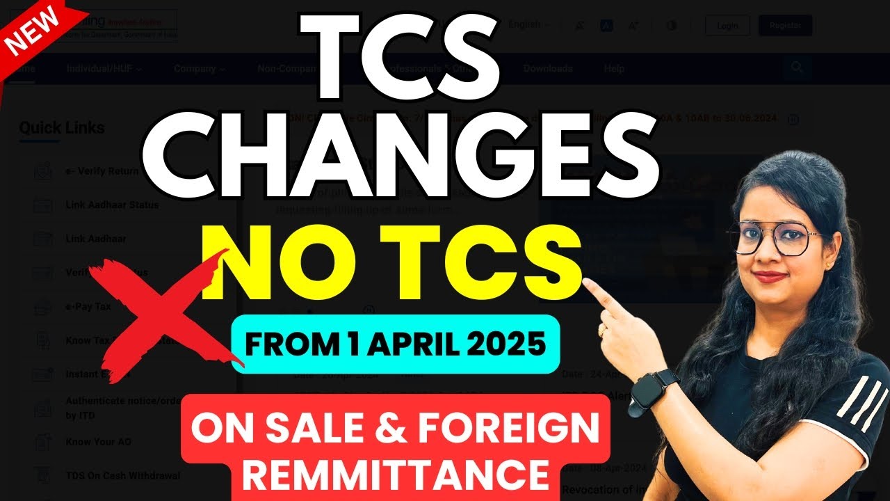 TCS on Sale removed | TCS New Rates from 1 April 2025