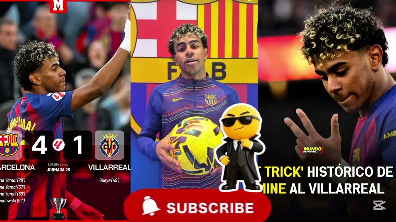 😎Exhibición de Lamine yamal Barça 4-1 Villarreal 
