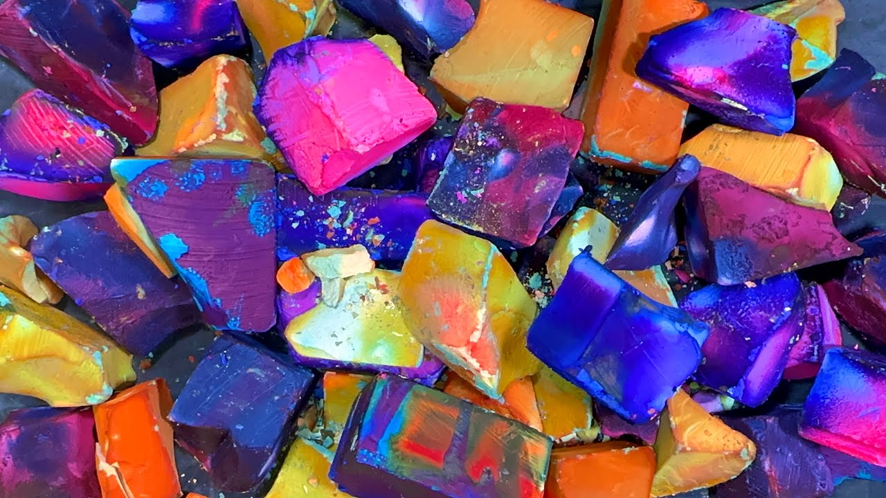ASMR / Crunchy Colorful Chunks / Happy Birthday @bibinaimath