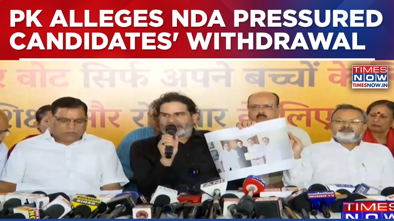 Bihar Polls: Prashant Kishor Claims NDA Forced Jan Suraaj Candidates to Withdraw Nominations