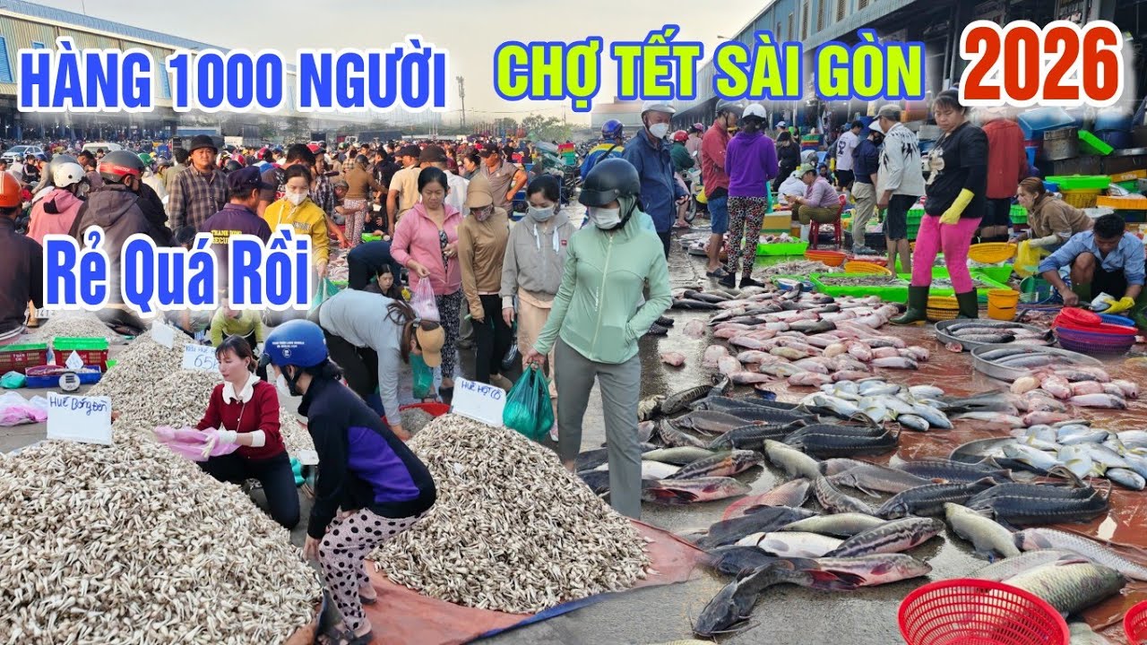 KHỦNG QUÁ CHỢ TẾT 2026 LỚN NHẤT SÀI GÒN - HÀNG 1000 NGƯỜI KÉO NHAU MUA RAU, CÁ CHẤT ĐỐNG GIÁ RẺ