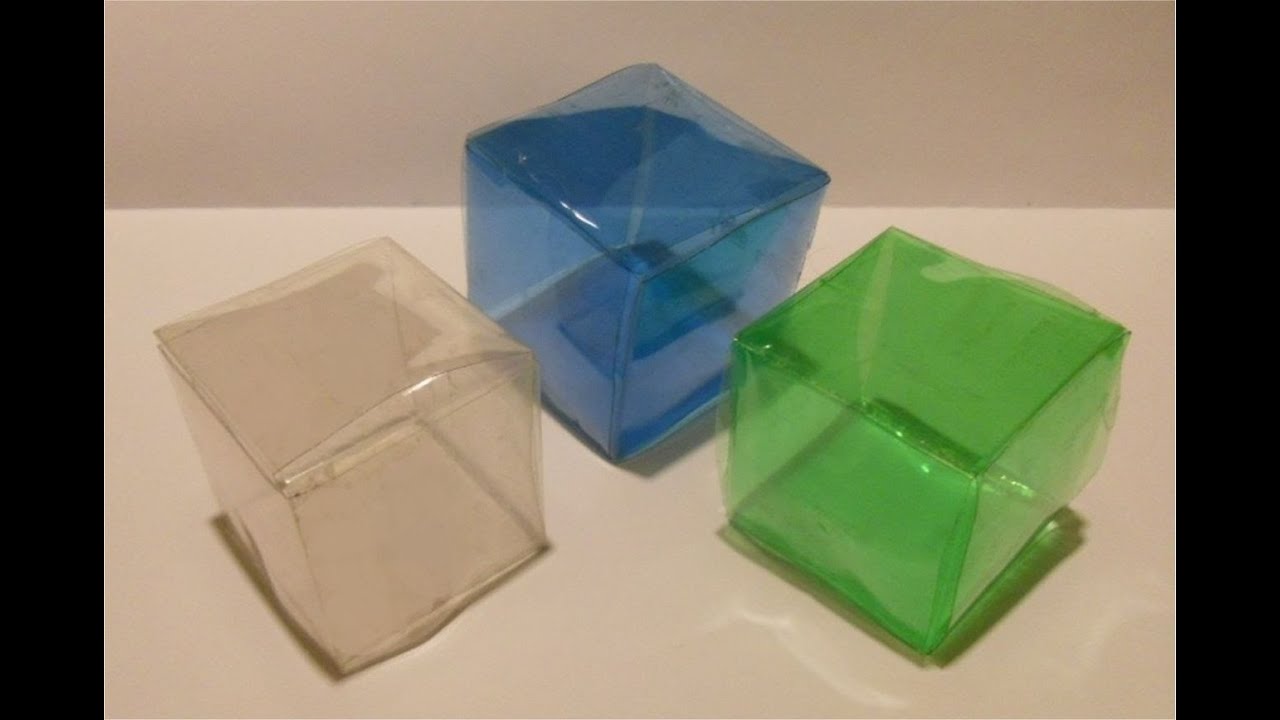 Reutilizando botellas plásticas - EL CUBO  - THE CUBE - DIY