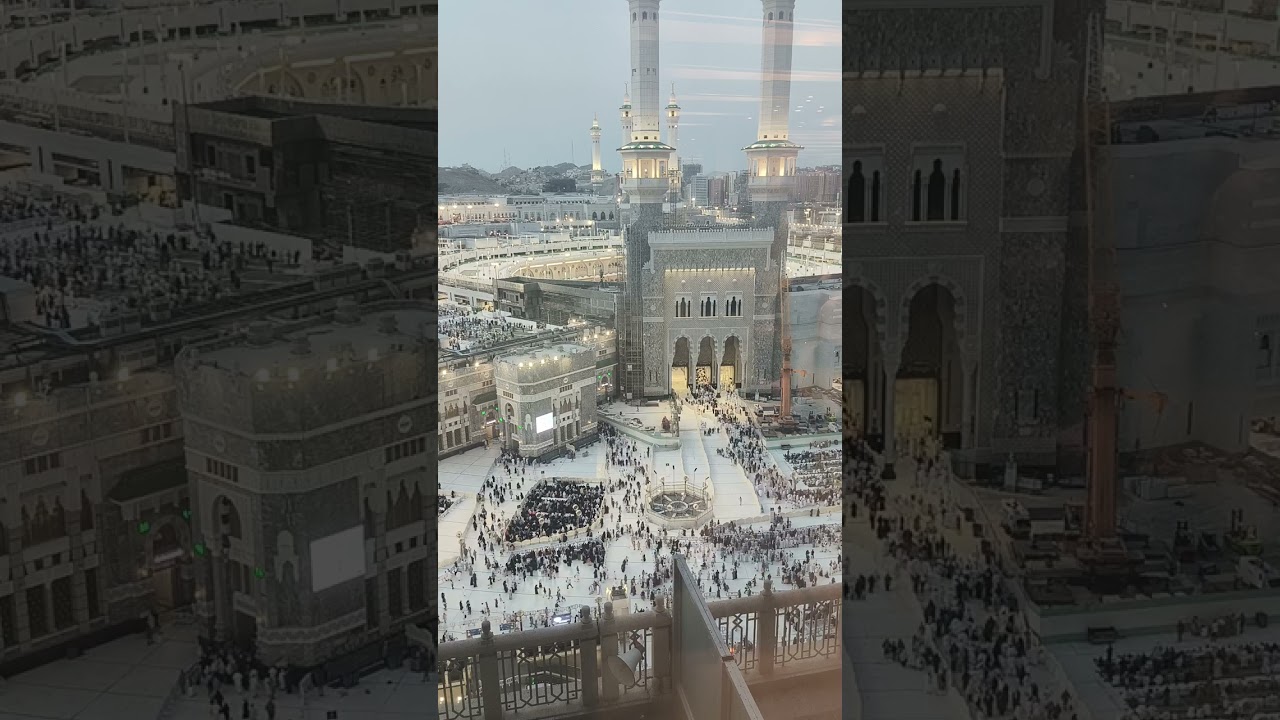 صلاه المغرب في مصلي برج الساعه