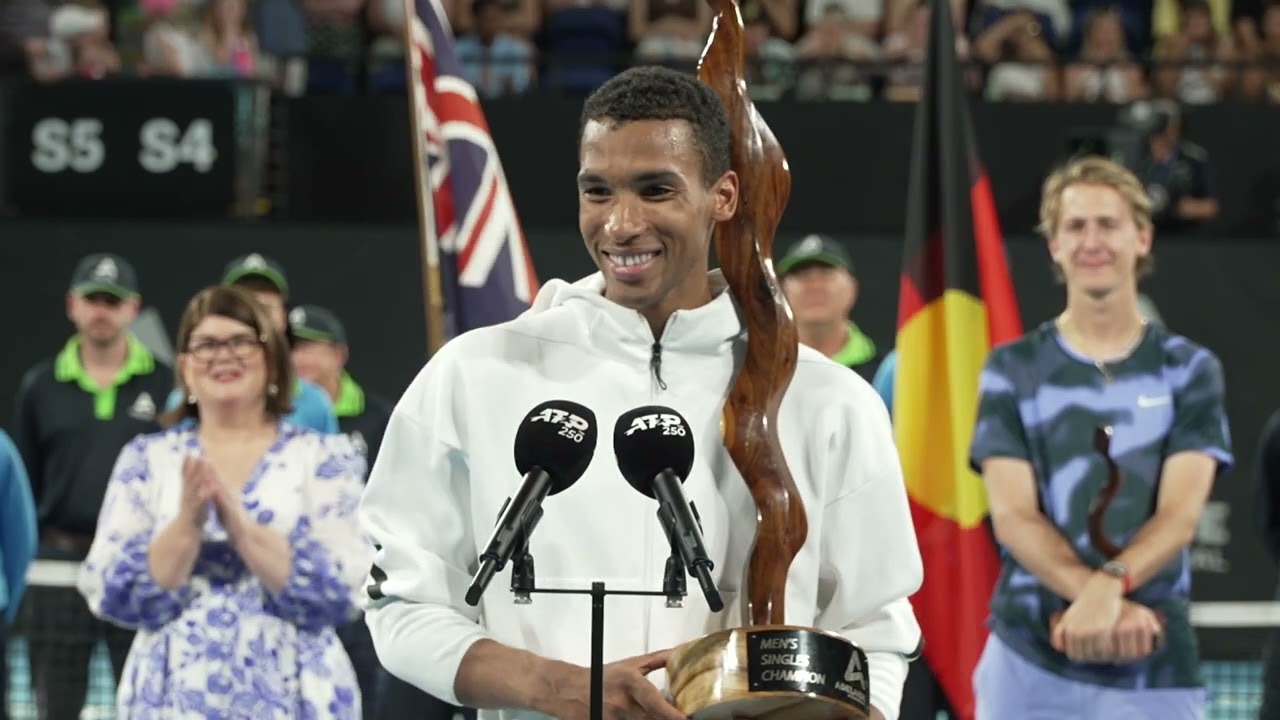 Adelaïde 2025 - Fourteen months later... Félix Auger-Aliassime wins a trophy