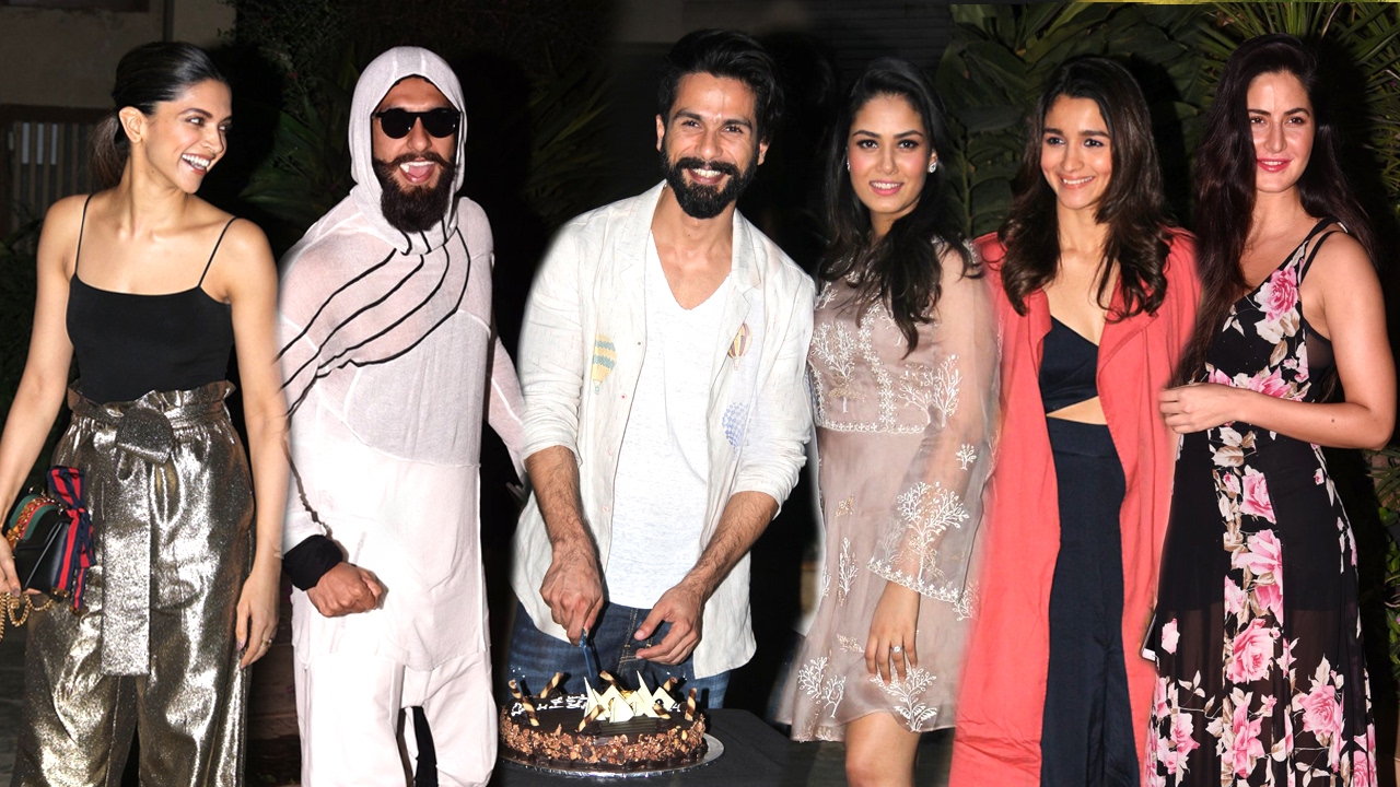Shahid Kapoor's GRAND Birthday Party 2017 Full Video HD - Deepika,Ranveer,Katrina,Alia
