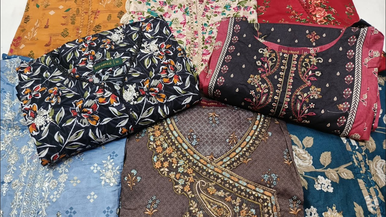 Bin Saeed lawn Embroidered Collection 2026💥 Binsaeed Chikenkari💯Binsaeed Lawn❤binsaeed Embroidery💞