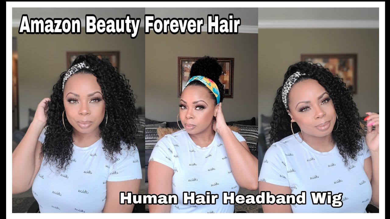 Amazon Beauty Forever Hair | Jerry Curly Human Hair Headband Wig | AllThings NikkiNicole