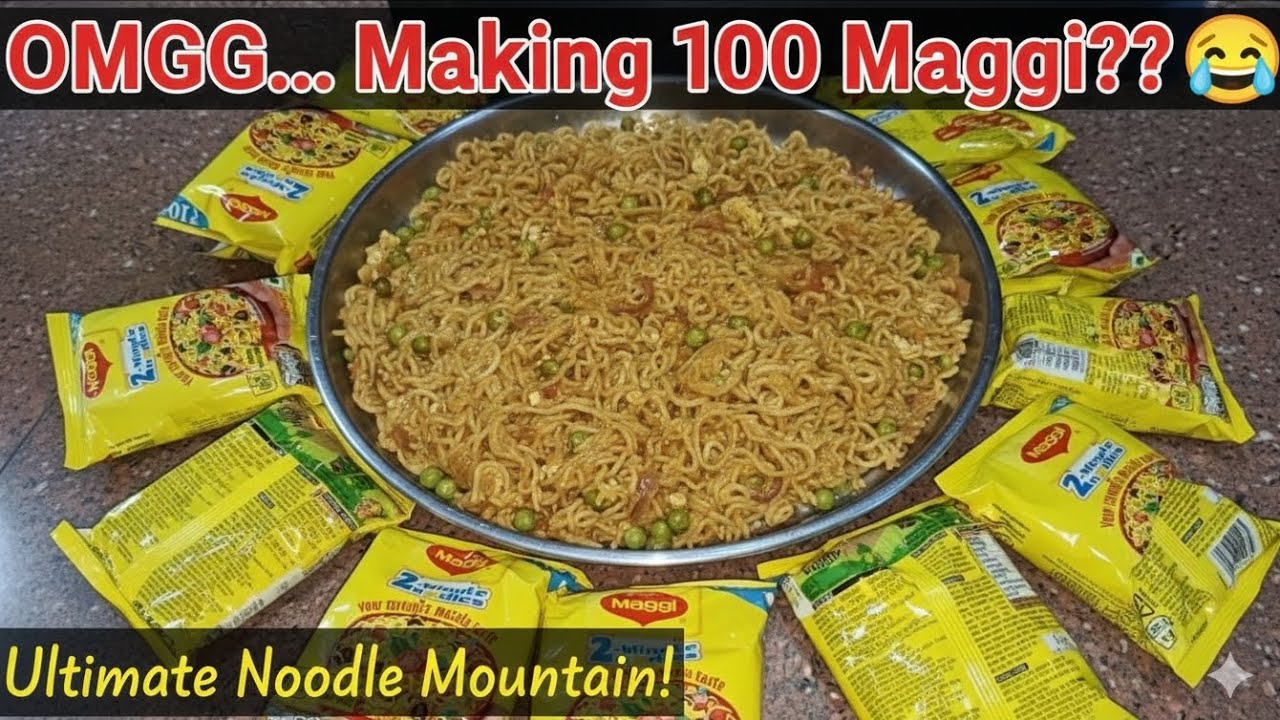 How to make 100 packet Maggie 😄😂? challenge #maggie 