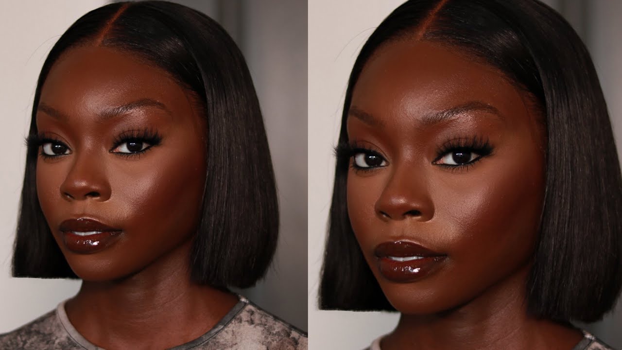 Hot Cocoa Makeup Look On Darkskin