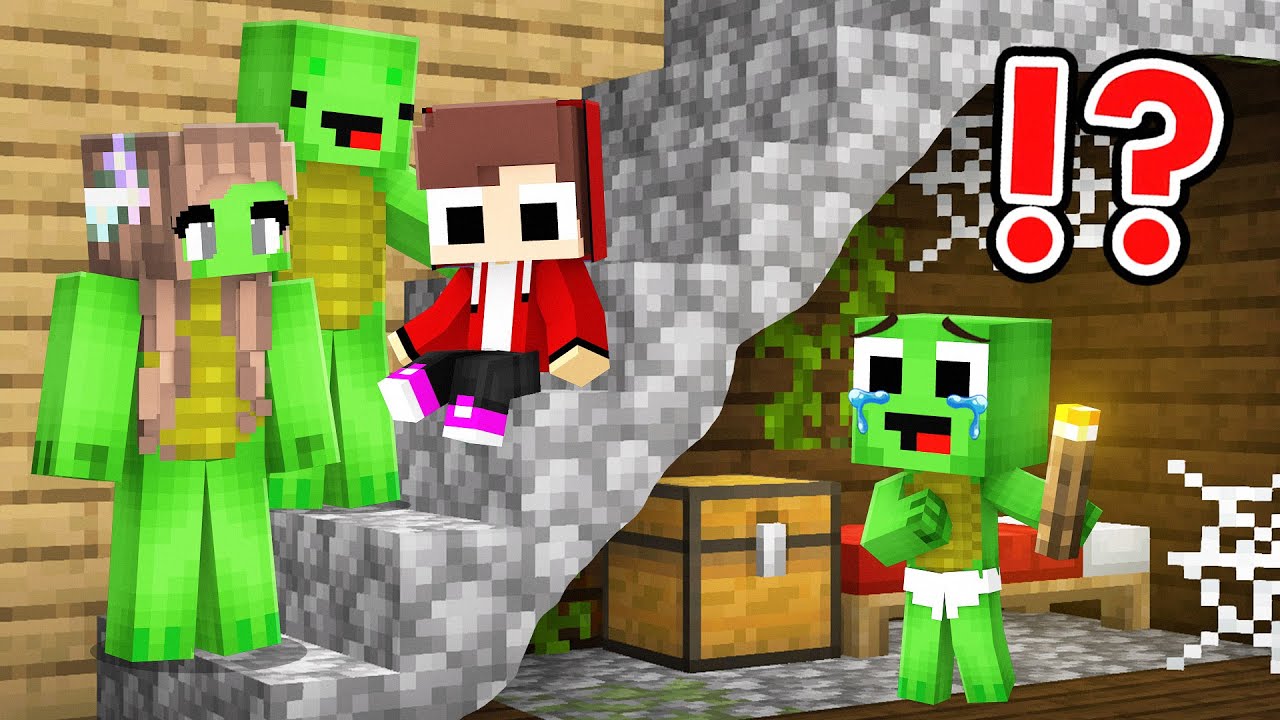 Poor BABY Mikey Loser LIVES in a CLOSET Under STAIRS - Maizen Family Sad Story in Minecraft - Maizen