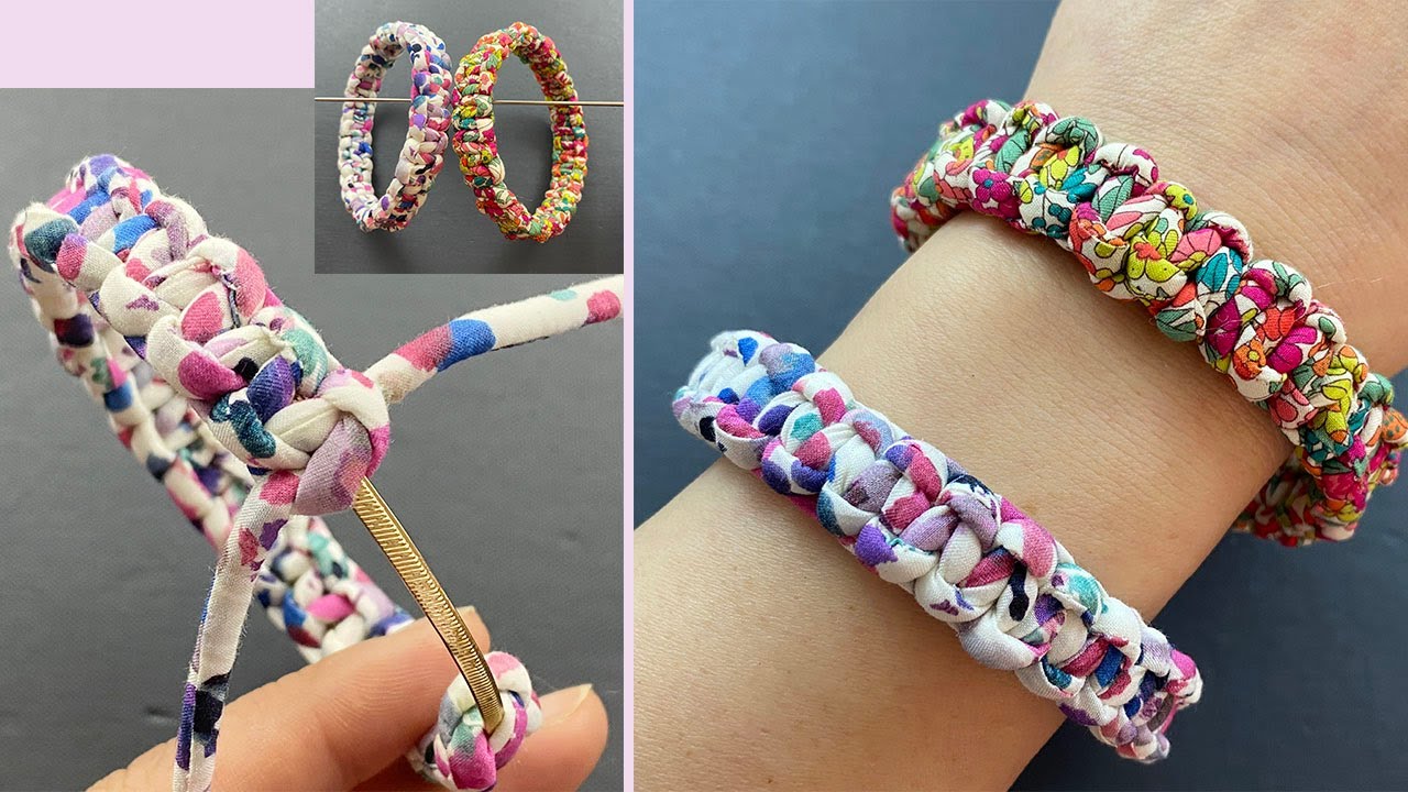 💖Beautiful Statement Braided Fabric Bracelet | Plait Fabric Rope Bracelet | Bangle | Cuff | Pulseira