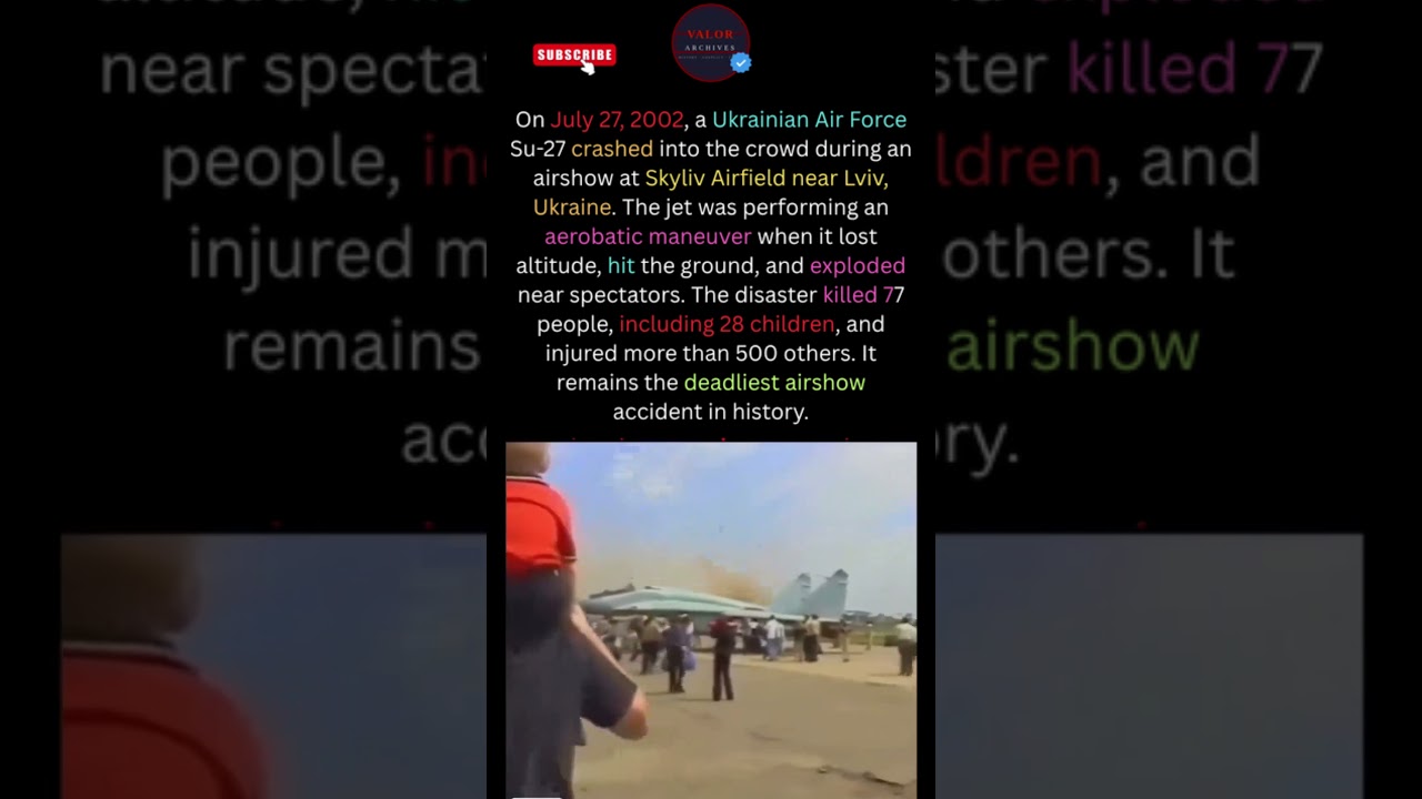 Su-27 Crashes Into Crowd During Air Show #tragedy #aviation