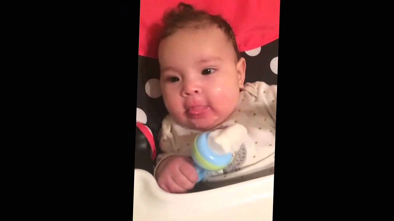 Copy of Evalee at 4 months eating breast milk Popsicles ! She loved it :) Itzy Bitzy Spider Song!