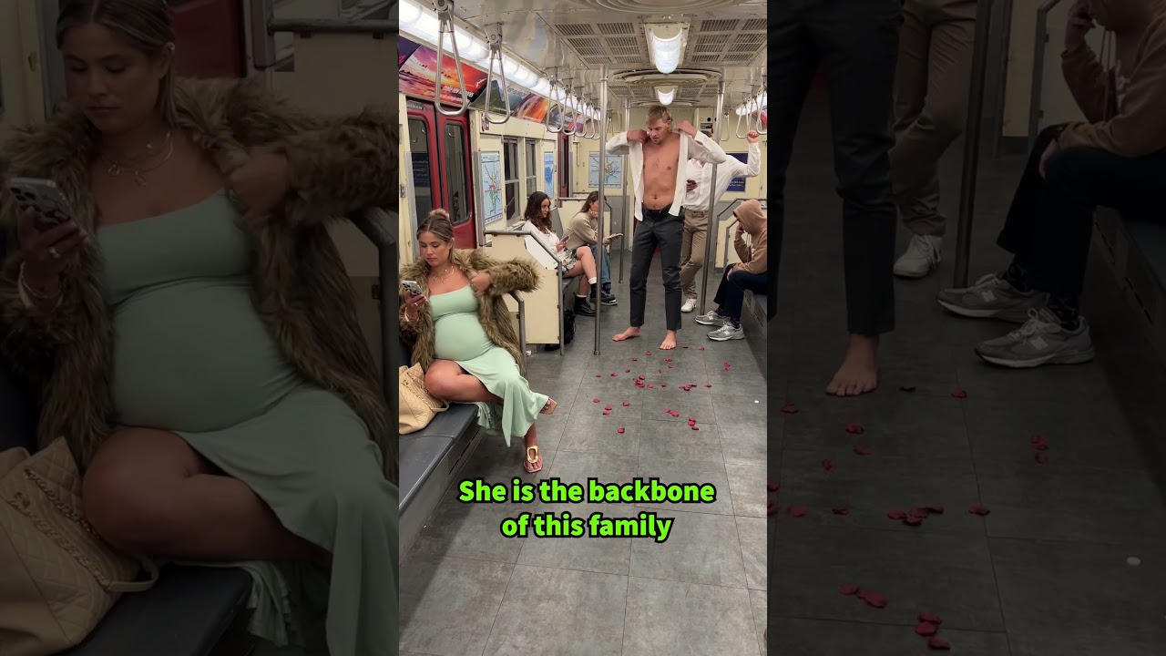 Soldier changes on the subway and surprise proposes with the help of other passengers ❤️
