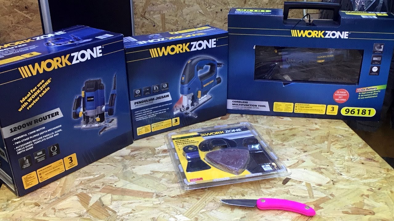 ALDI Workzone Power Tools Jigsaw Router Multi Tool Testing