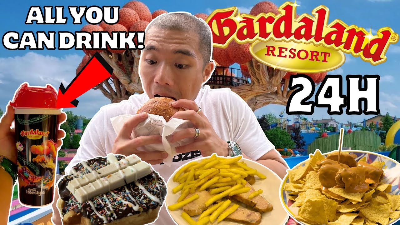MANGIO A GARDALAND PER 24H | pt2 FOOD TOUR COMPLETO