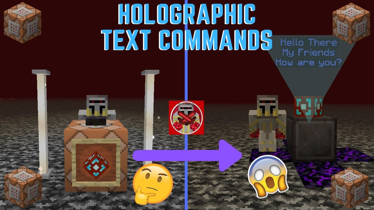 Command Block Tutorial #61: Holographic Text Commands in Minecraft (1.16+)