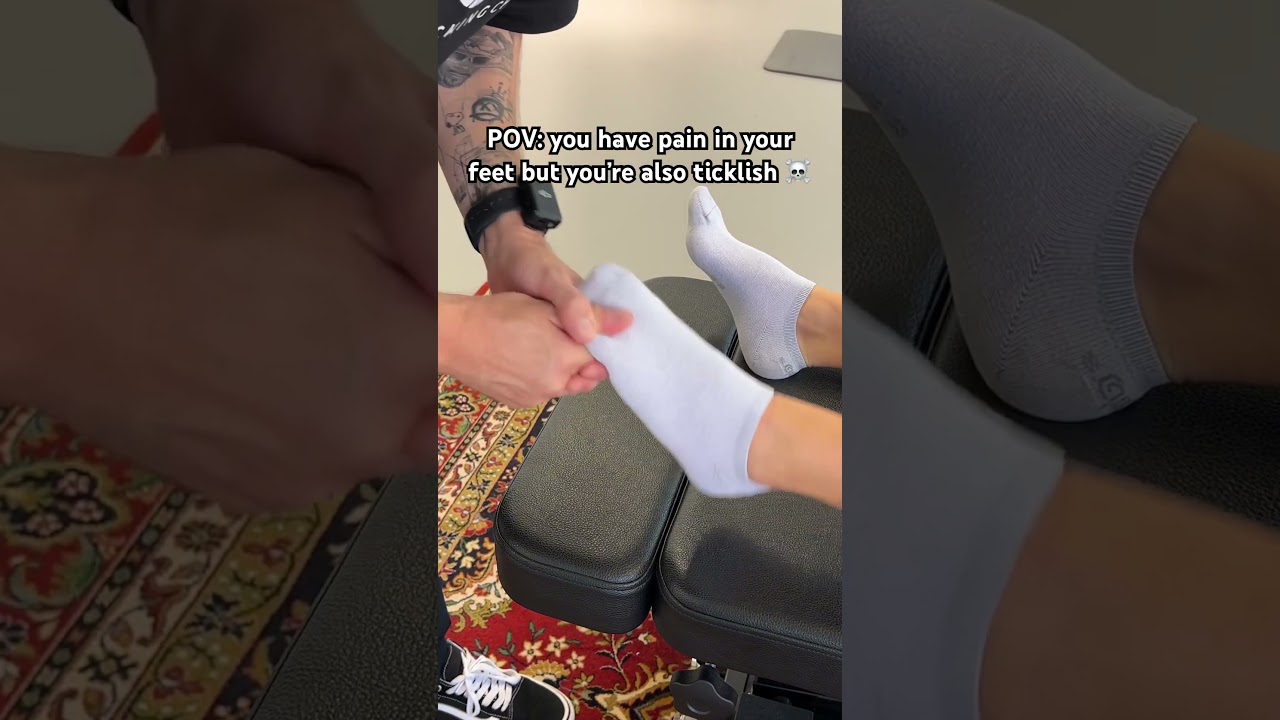 adjusting TICKLISH feet&rsquo;s ☠️ #chiropractic #asmrsounds #adjustment #reaction #feet