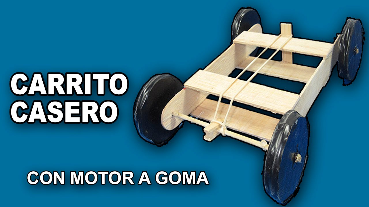 Como Hacer un Coche o Carro Casero de Madera Con Motor a Goma Paso a Paso│Rubber Car│Carrito Casero