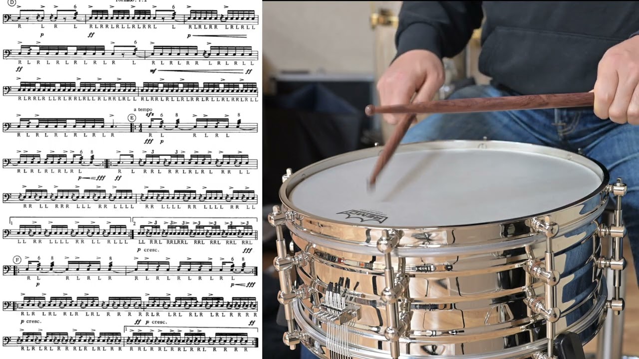 Tornado - Snare Drum Solo by Mitch Markovich.