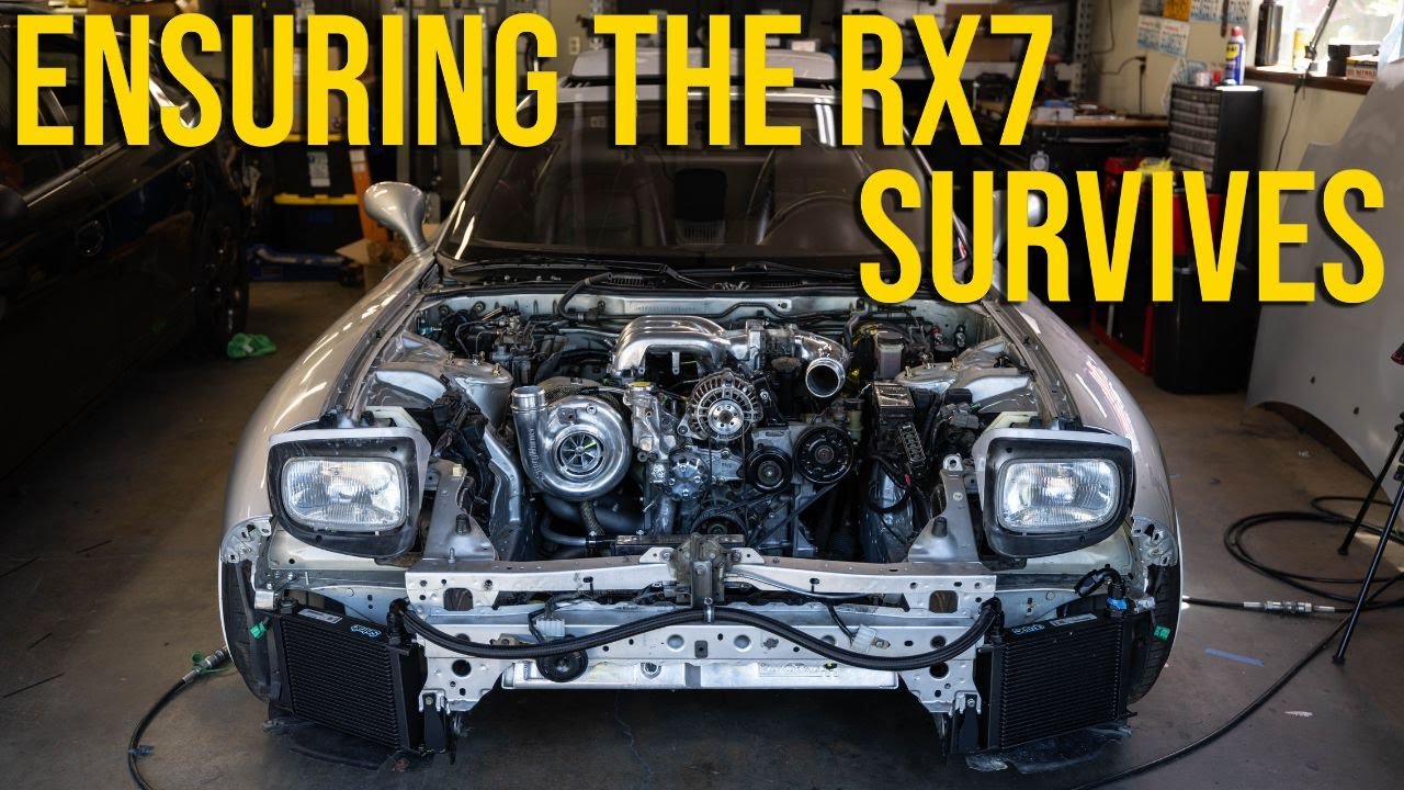 DIY Mazda RX7 Dual Oil Cooler Set up