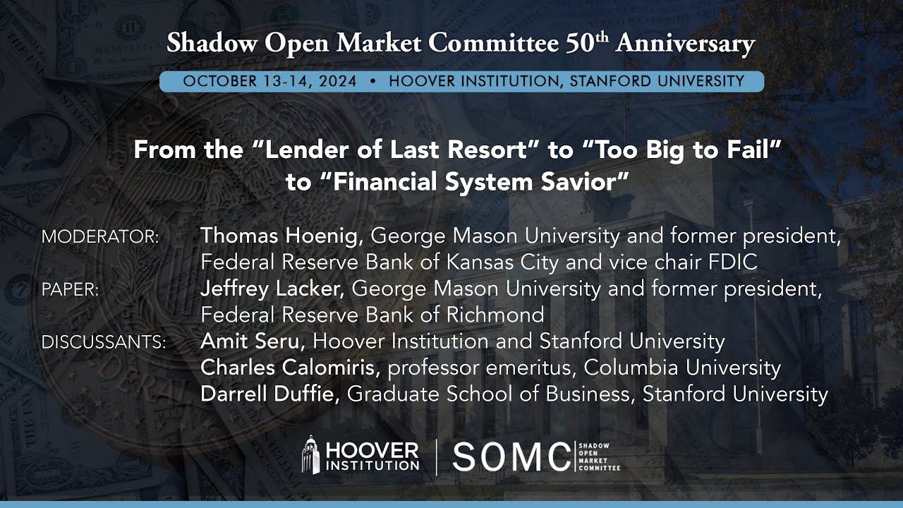 From the “Lender of Last Resort” to “Too Big to Fail” to “Financial System Savior”