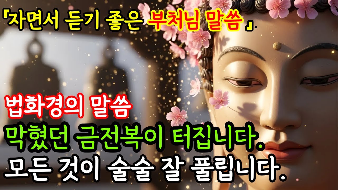 막혔던 금전운이 터집니다 | 돈이 슬슬 들어오는 | 부처님말씀 |법화경 #부처님말씀 #부처님가르침 #불교오디오북 #불교가르침