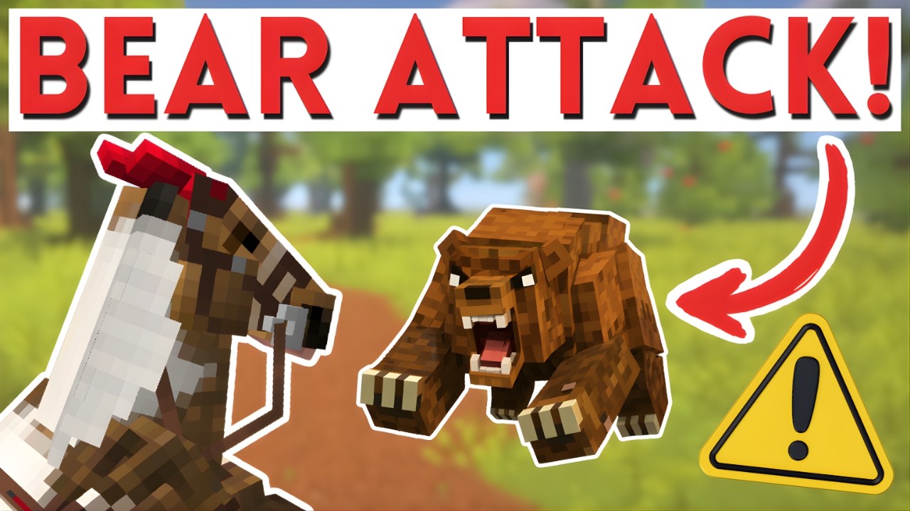 My Horse Got Spooked by a BEAR😱🐎 Camping Gone Wrong! | Minecraft SWEM RRP