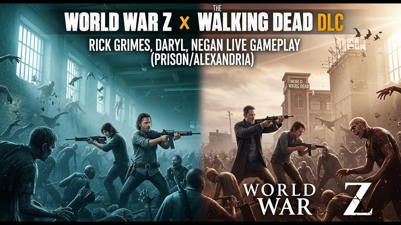 World War Z x The Walking Dead DLC - Rick Grimes, Daryl, Negan LIVE Gameplay (Prison/Alexandria)