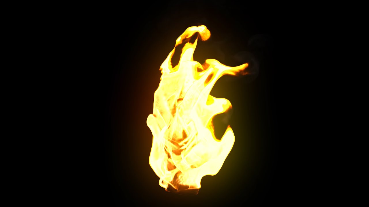 Fire Torch Background Video 4K &ndash; Burning Flame Loop on Black