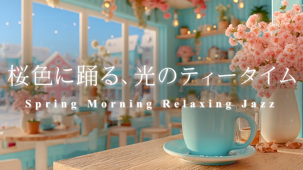 気持ちが軽やかになる🌸新しい季節の訪れを感じるティータイム・ジャズ Morning Cafe Jazz for Positive Vibes for relax, work, study