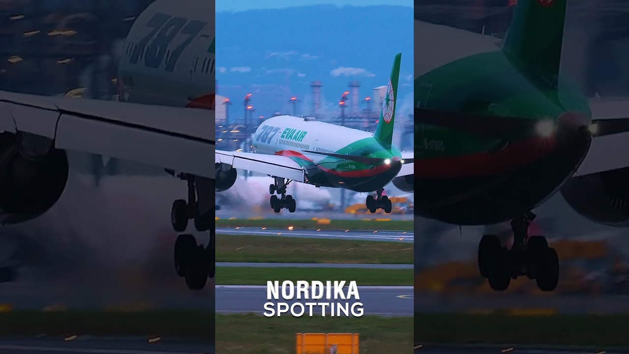EVA Air Boeing 787-9 B-17885 Landing at Vienna Airport | OMV in Background