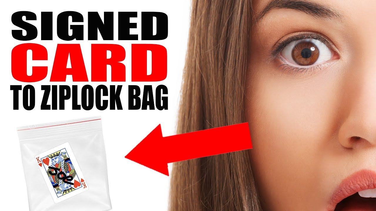 Signed Card To Ziplock Bag Magic Trick Revealed!