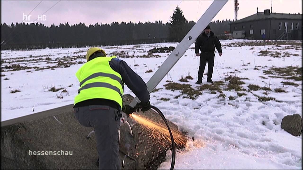 hessenschau - hr-Sendemast fällt [16.03.2015]