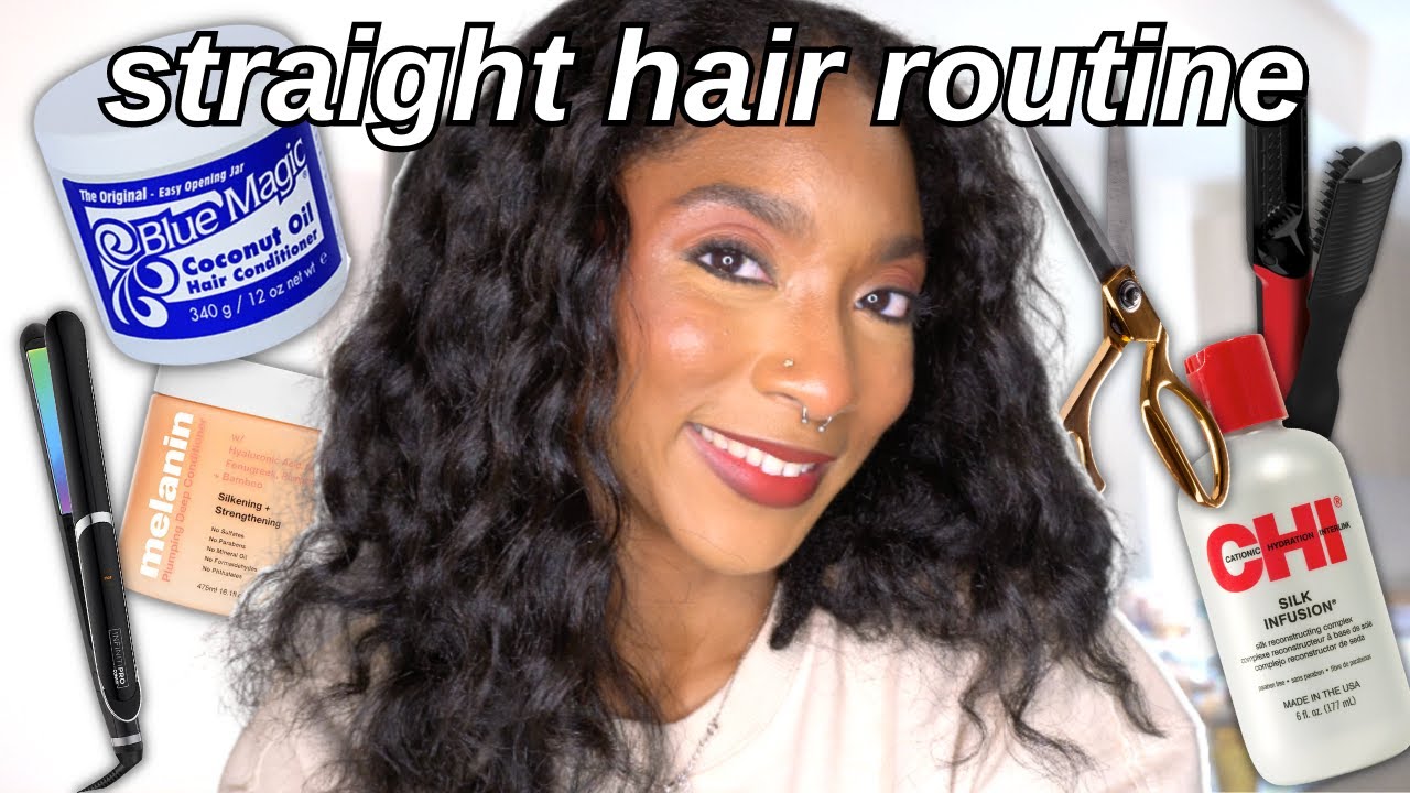 My STRAIGHT Natural Hair: Everything I Used To Achieve The Look! @jaichanellie