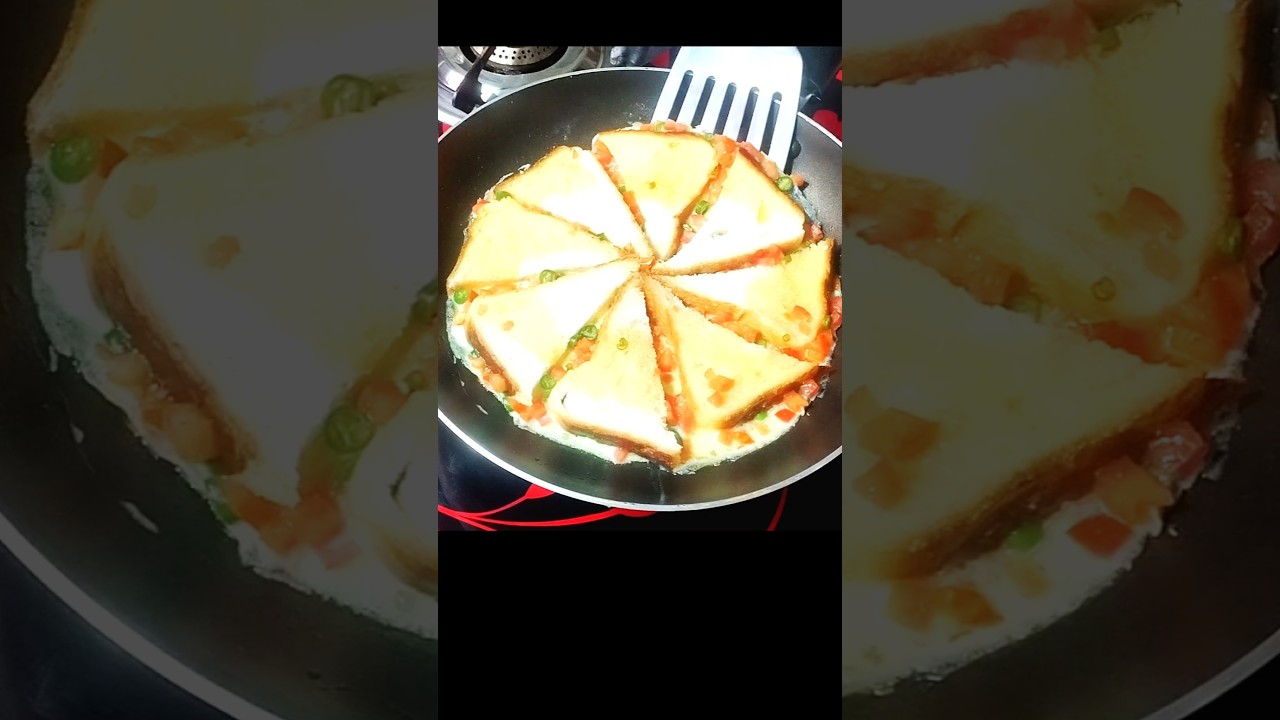 Bread Pan Pizza Omelette 🍕😋 