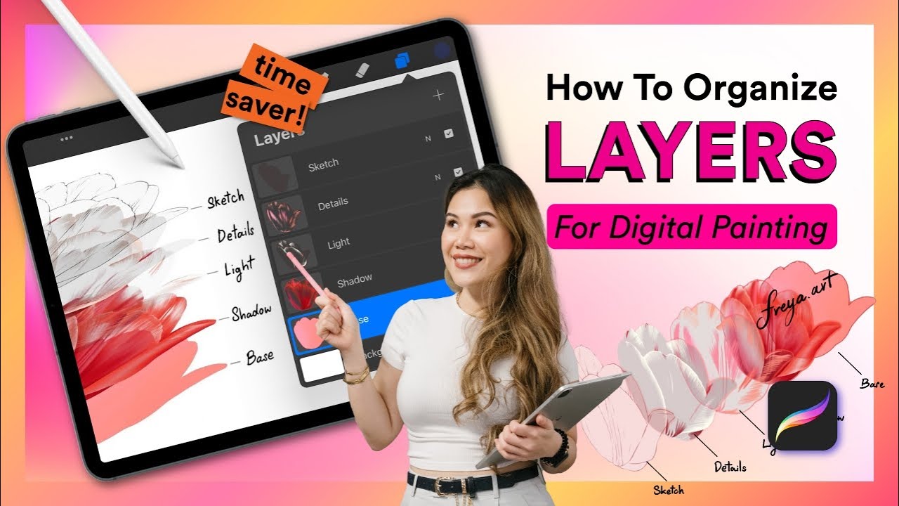 How to Organize Layers for Digital Painting: Essential Procreate Basics for Beginners! 🌟