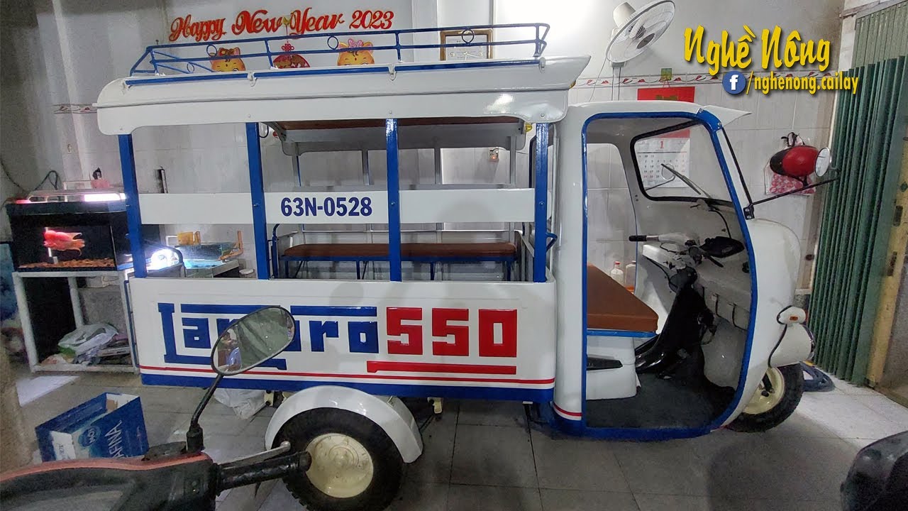Xe lam m&agrave;u trắng ở miền T&acirc;y - Lambro 550