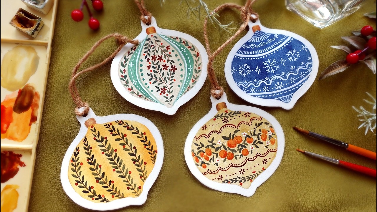 Versatile Paper Ornaments: Watercolor DIY