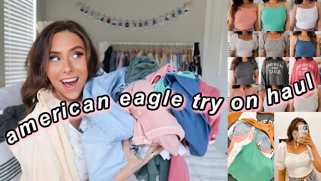 AMERICAN EAGLE SHOP WITH ME + TRY ON HAUL | SPRING & SUMMER 2021