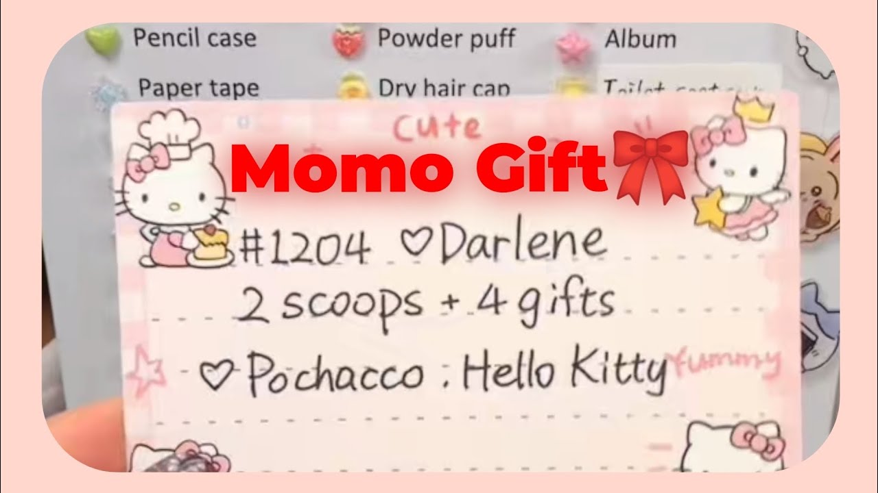 Hi! Darlene✨ 2 scoops order packaging🎉Momo Gift🎀 #momogiftstore #sanrio #pochacco #hellokitty 