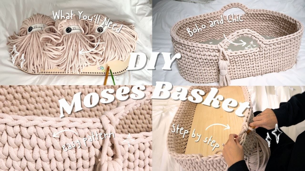 How I crocheted my baby’s Moses basket