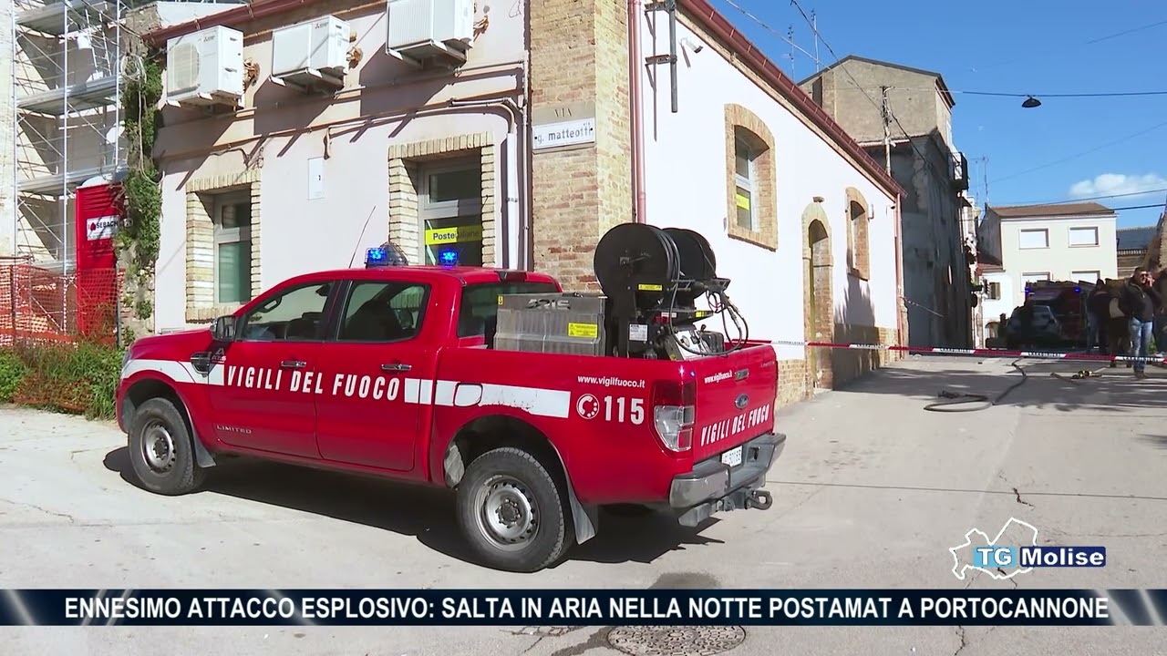 Ennesimo attacco esplosivo: salta in aria nella notte postamat a Portocannone