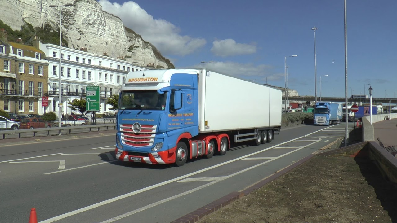 TRUCKS ARRIVE AT DOVER DOCKS APRIL 2018